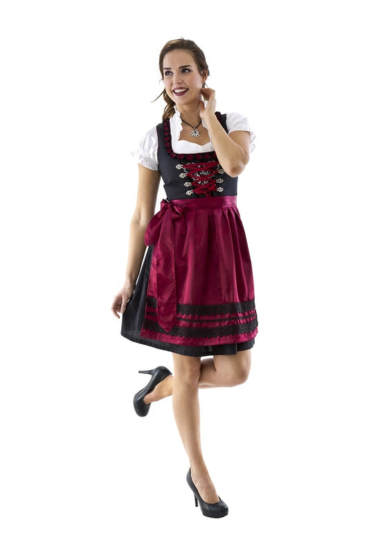 Dirndl Esther bordeaux rood