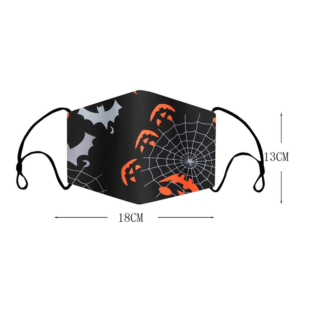 Pompoen Vleermuis Halloween Mondkapje