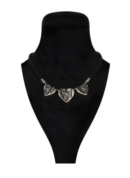 Halsketting Edelweiss Houten Hartjes