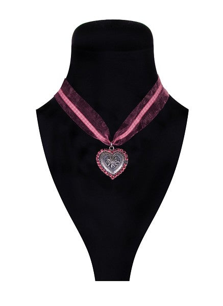 Halsketting met Strassrand Roze