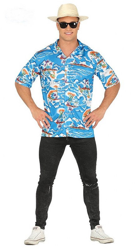 hawaii hemd blauw