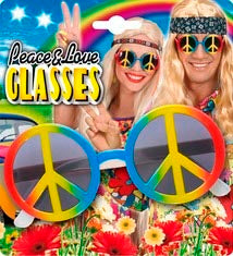 peace bril flower power