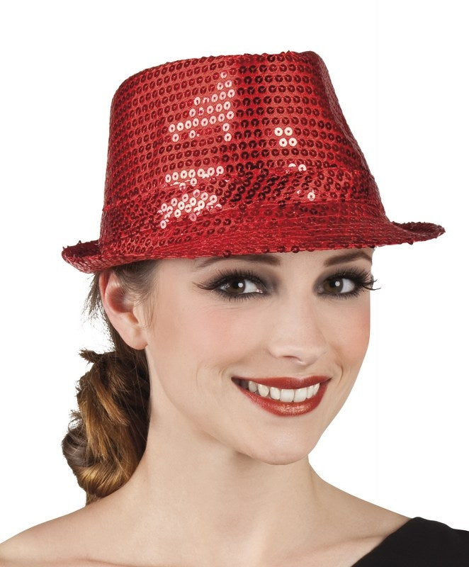 rood hoedje met pailletten
