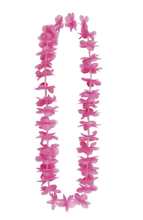 Roze bloemenkrans hawaïslinger voor feestkleding en themafeesten