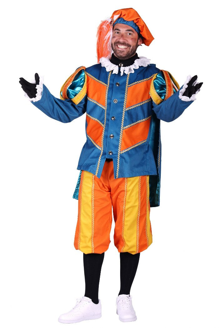 Pietenpak Cadiz blauw oranje geel