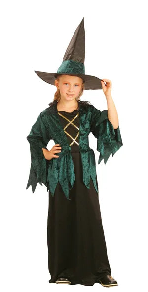 Heks jurk gothic groen