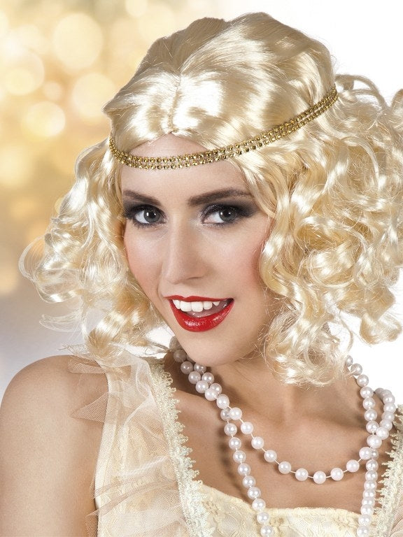 Flapper pruik blond Charleston