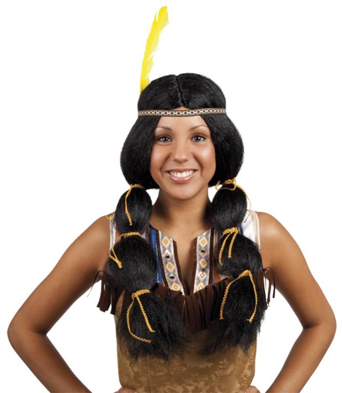 Indianenpruik dikke vlechten