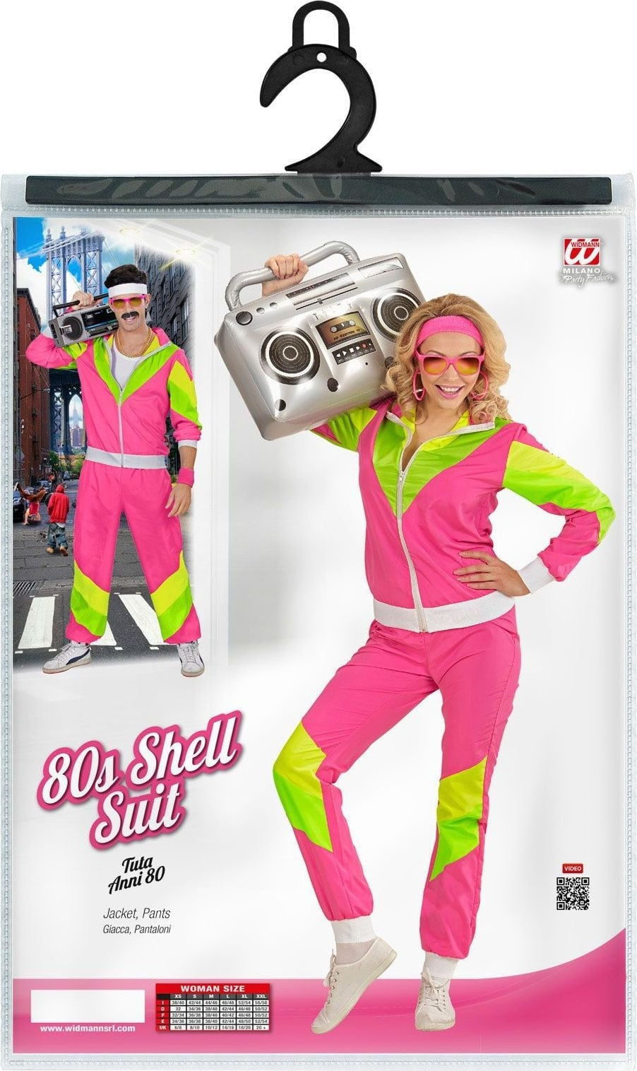 Fluor Trainingspak Roze Jaren 80/90