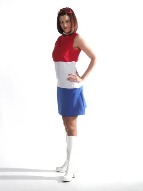jurk rood wit blauw
