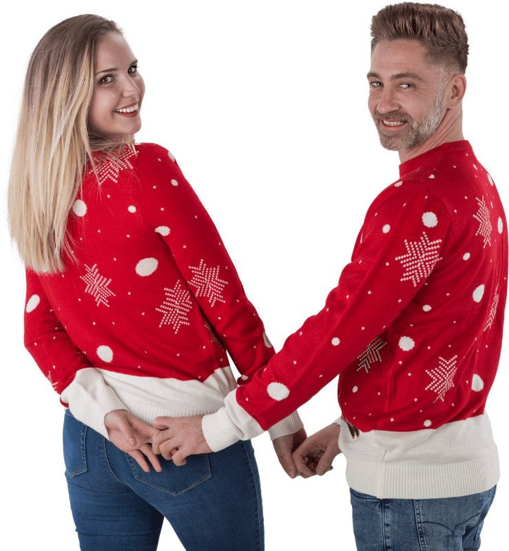 Rode kersttrui met Rudolf Rendier