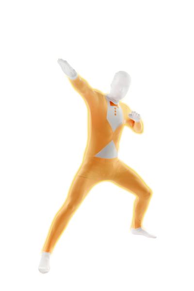 Orange tuxedo morphsuit