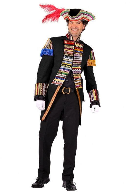 Carnavalsjas Ribbon Chaos heren zwart
