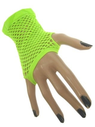 nethandschoenen fluor groen