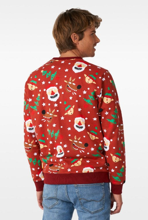 Rode kersttrui Jolly