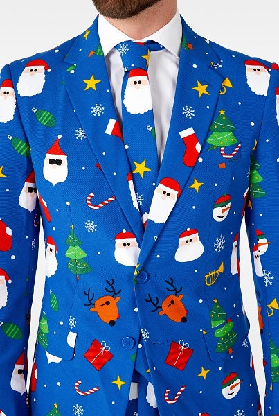 Kerstkostuum met stropdas