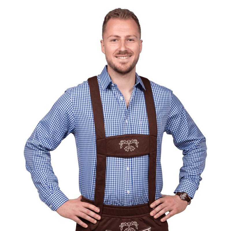 Tiroler Blouse blauw wit