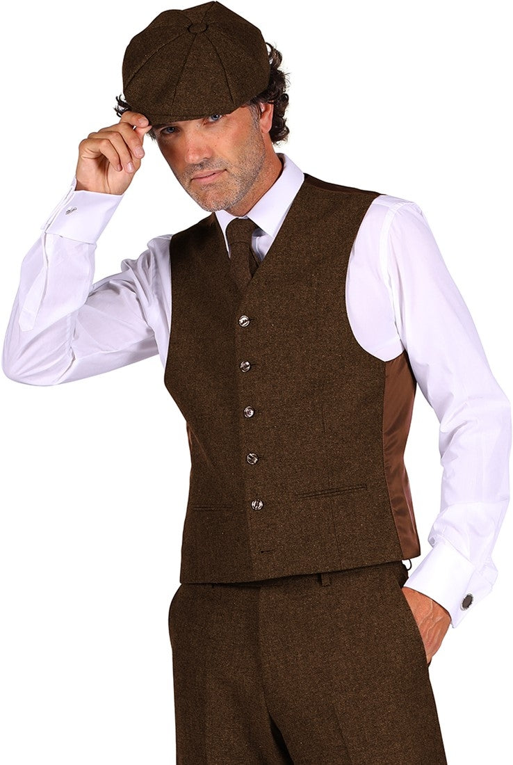 peaky blinders vest bruin luxe