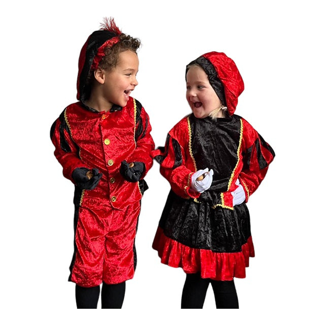 pietenpakje rood met zwart