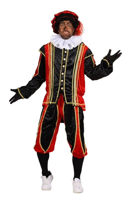 pietenpak velours de panne rood