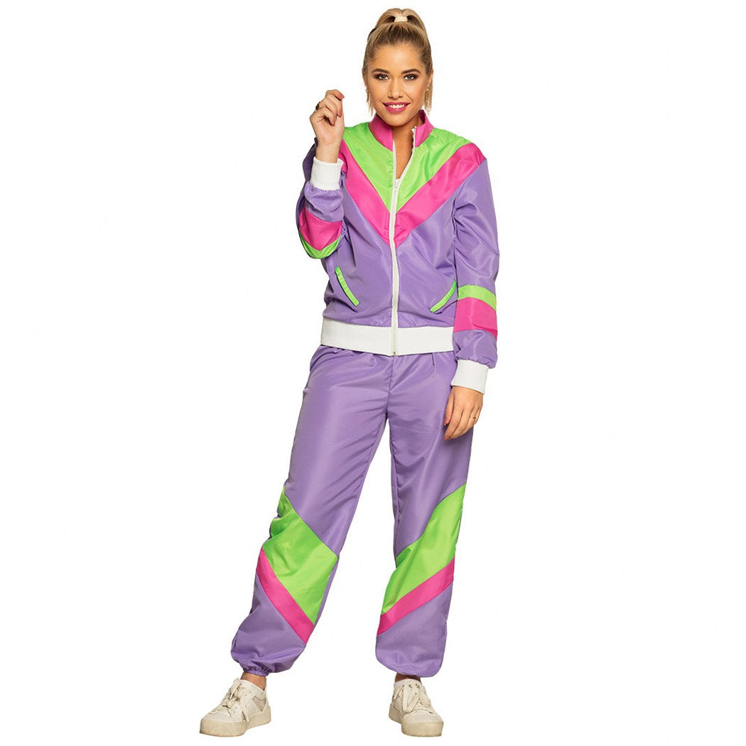 retro trainingspak paars dames
