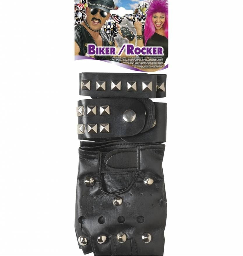 hardrock set handschoenen met studs