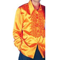 ruche blouse oranje