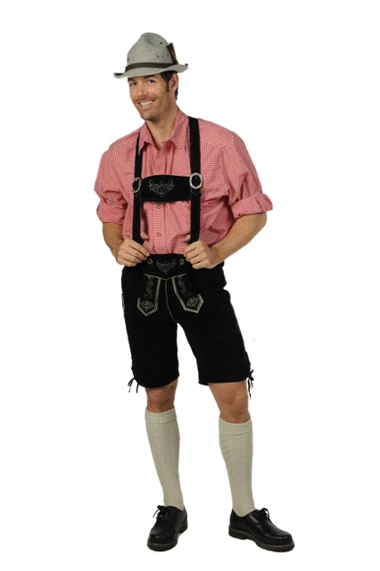 tiroler broek leder zwart