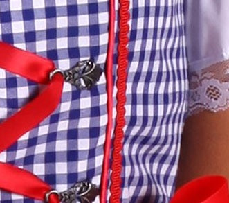 Dirndl Nina Blauw Rood