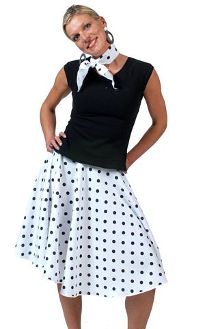 rock & roll rok wit-zwart