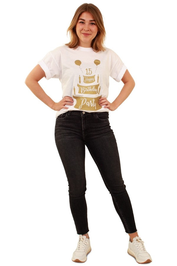 toppers t shirt wit met goud