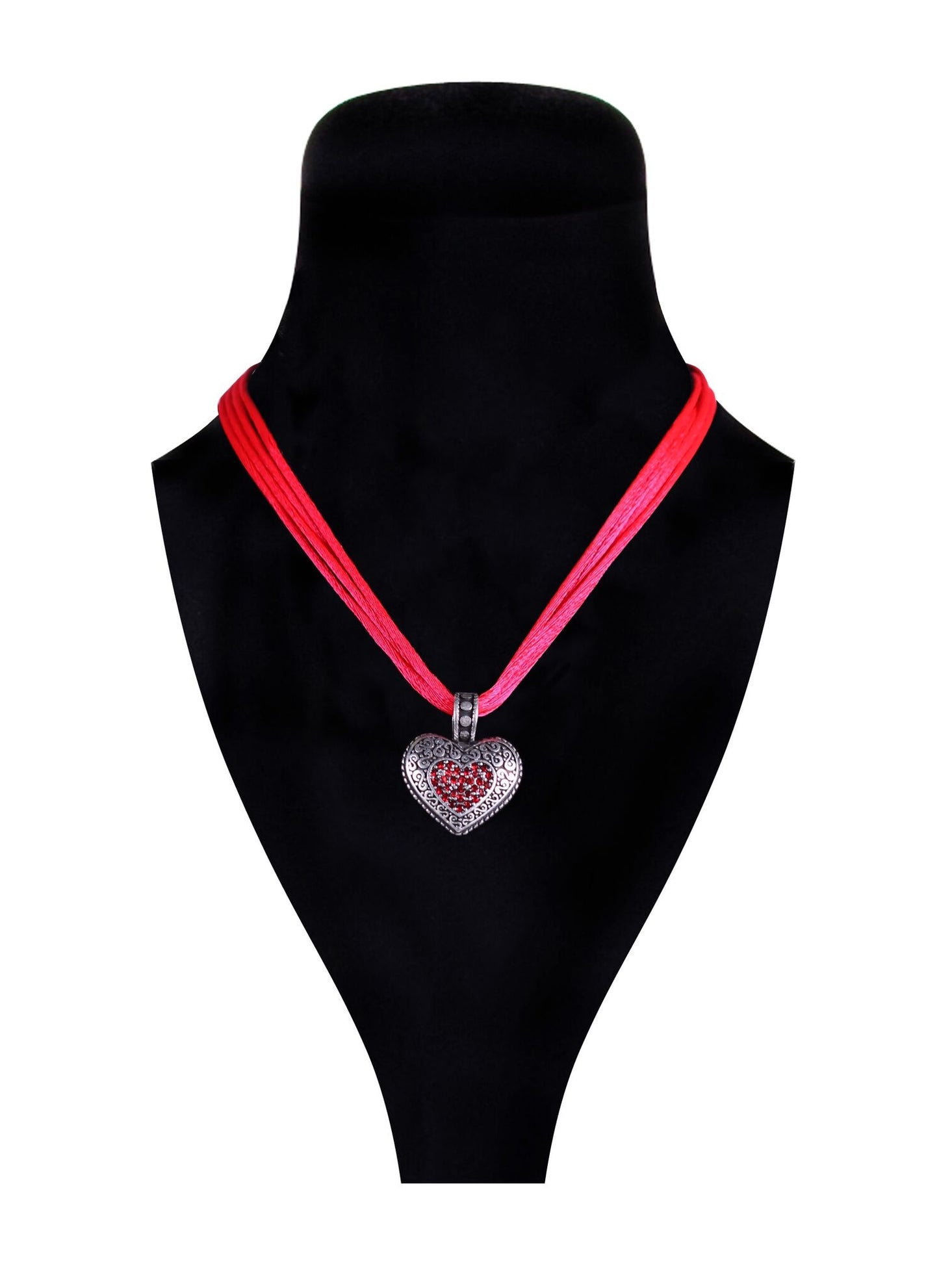 trachten sieraad hart rood