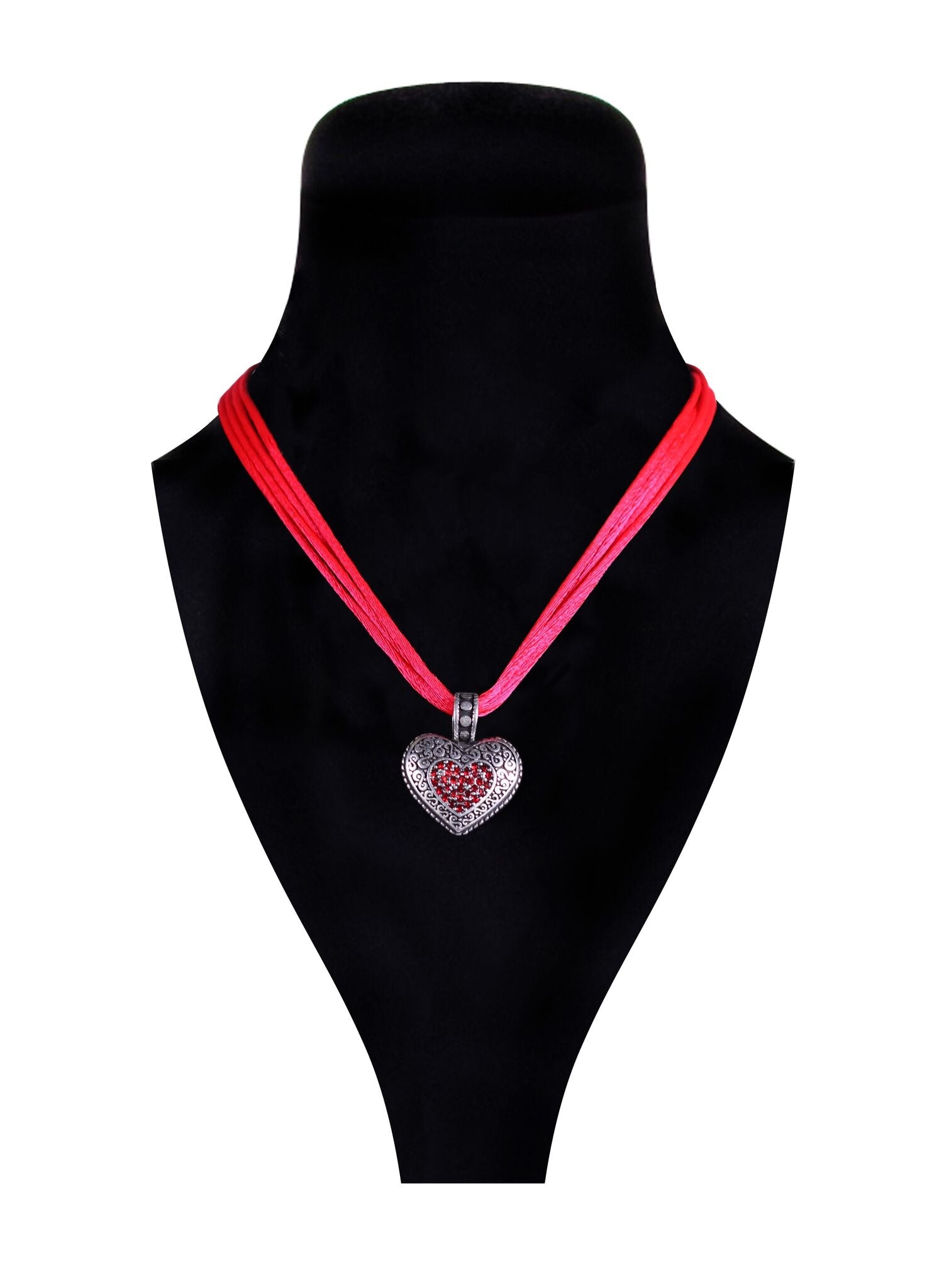 trachten sieraad hart rood