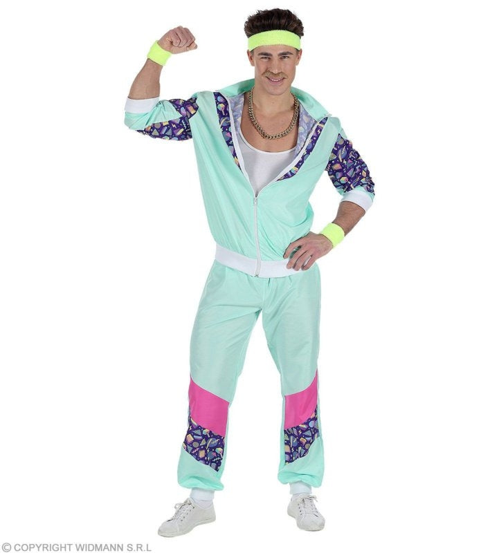 Trainingspak jaren 90 Mint Groen