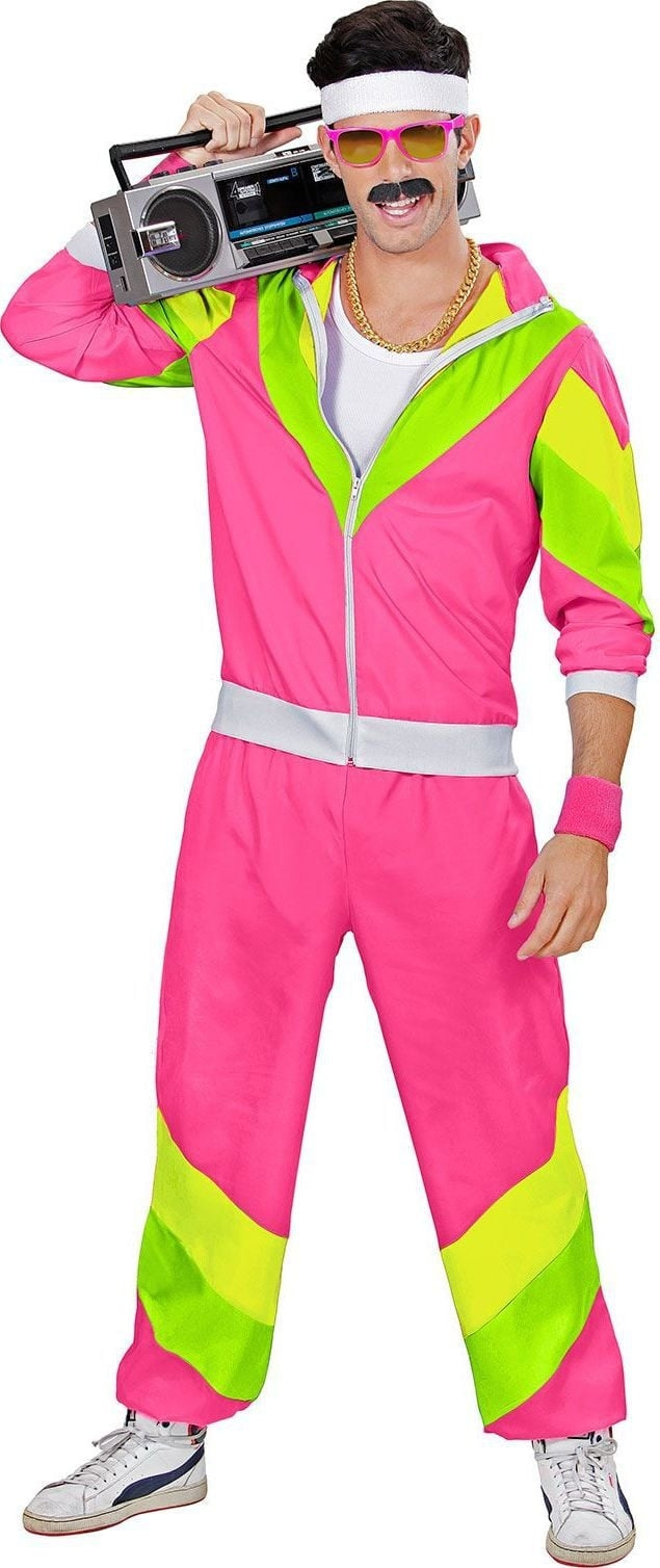Fluor Trainingspak Roze Jaren 80/90