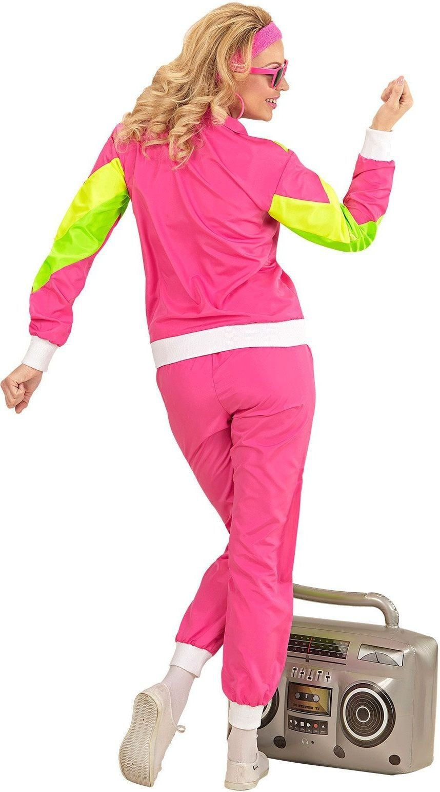 Fluor Trainingspak Roze Jaren 80/90