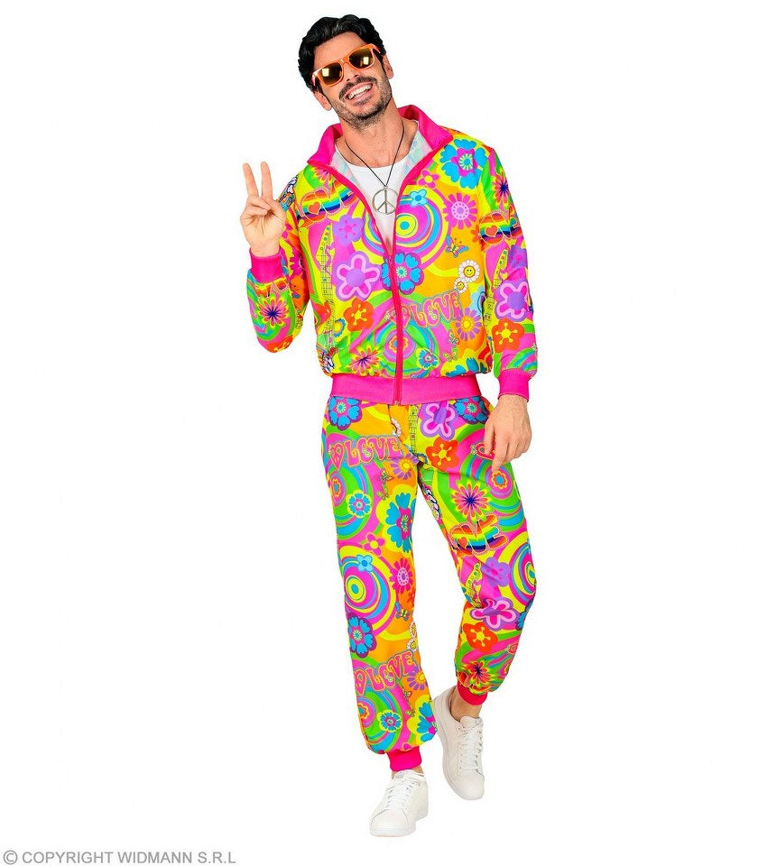 hippie love trainingspak met bloemen