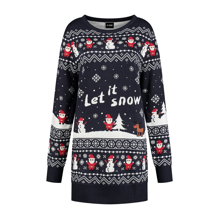 dames kersttrui lang