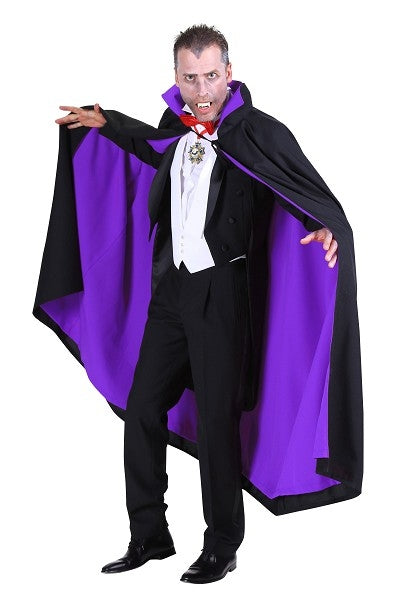 Dracula cape deluxe zwart-paars