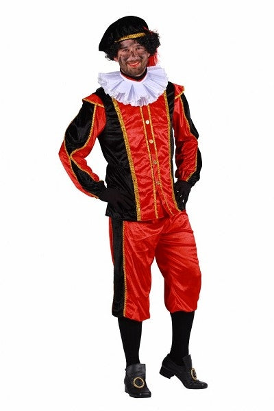 zwarte piet pak Tormolinos rood zwart