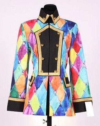 Dames carnavalsjas multi color