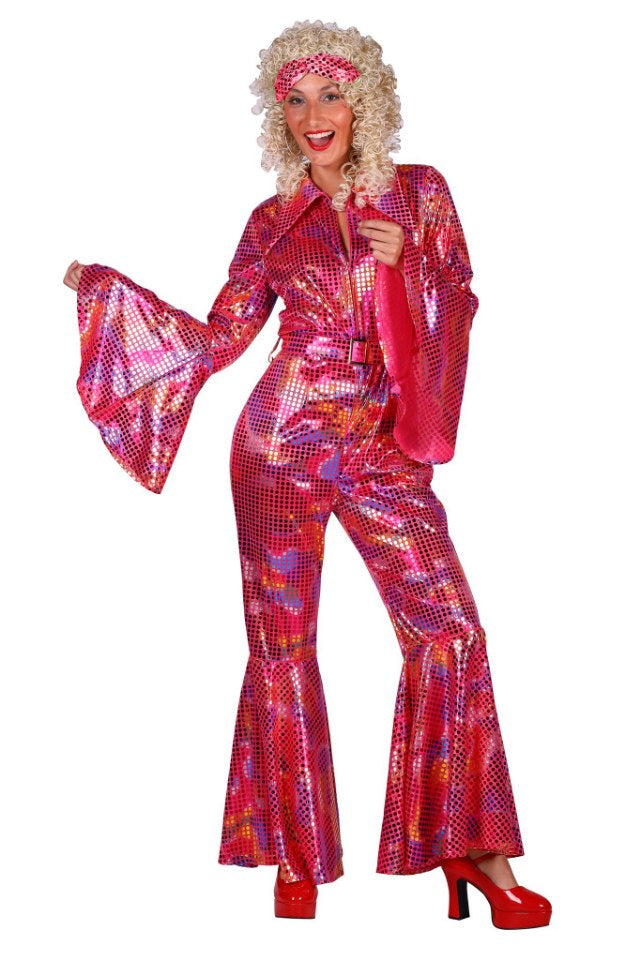 glitter catsuit roze