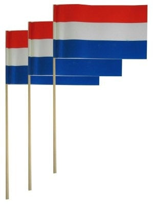 zwaaivlaggetjes rood zit blauw