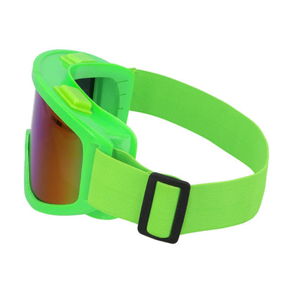 Party skibril neon groen detail – lichtgewicht skibril voor carnaval outfit