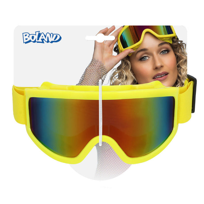 Party skibril neon geel productfoto – feestbril voor polonaise en festival