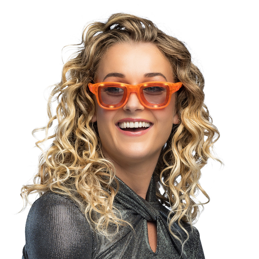 Led Partybril Blink - Oranje