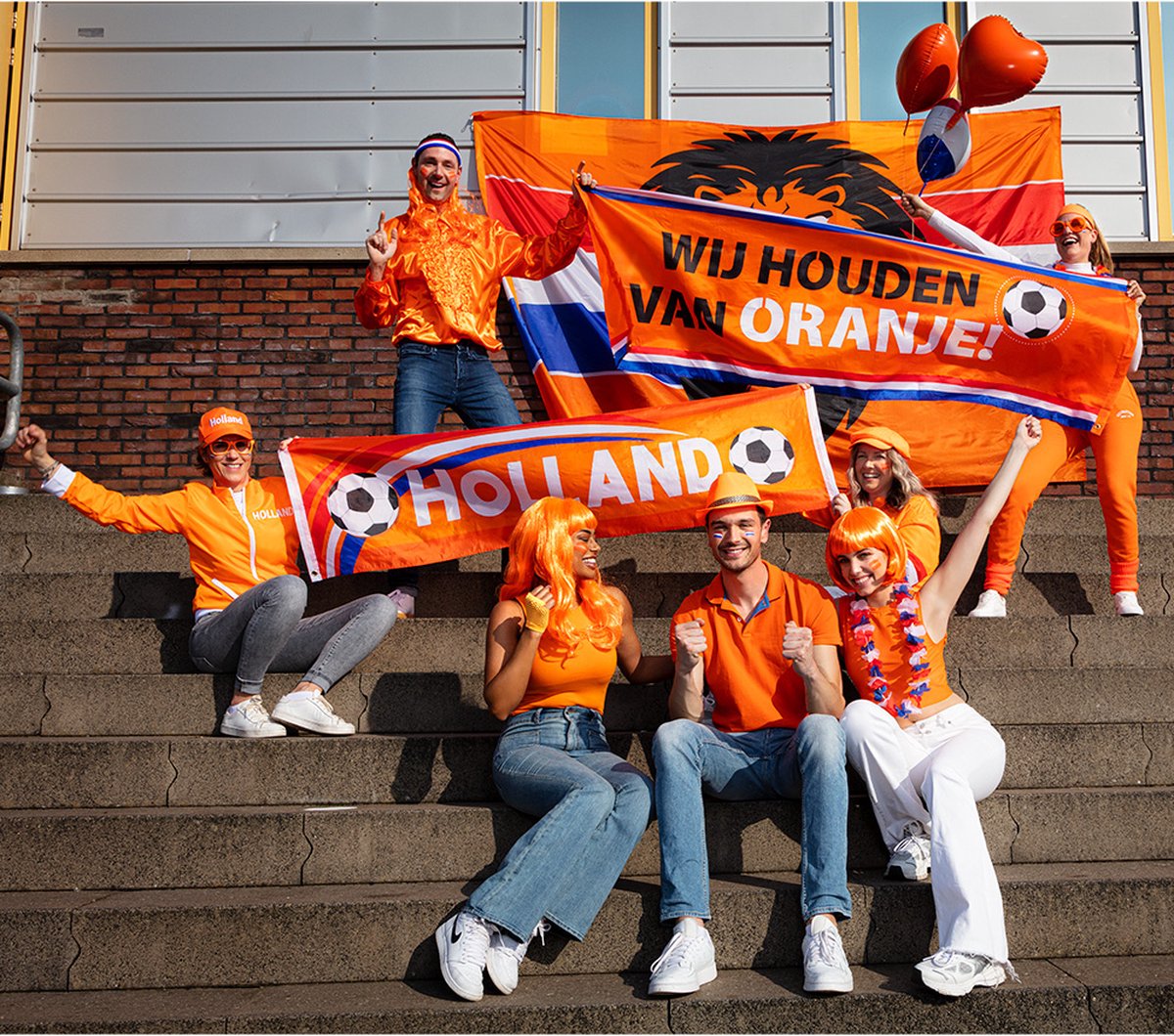 oranje versiering banners