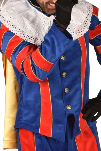 Pietenpak Cadiz Kobaltblauw-Rood met cape