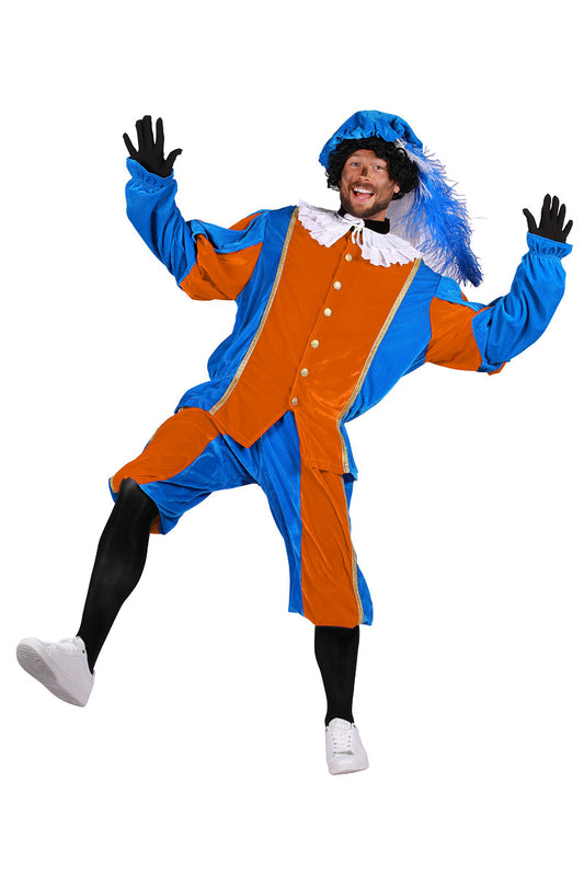 Piet Polyester A Blauw-Oranje