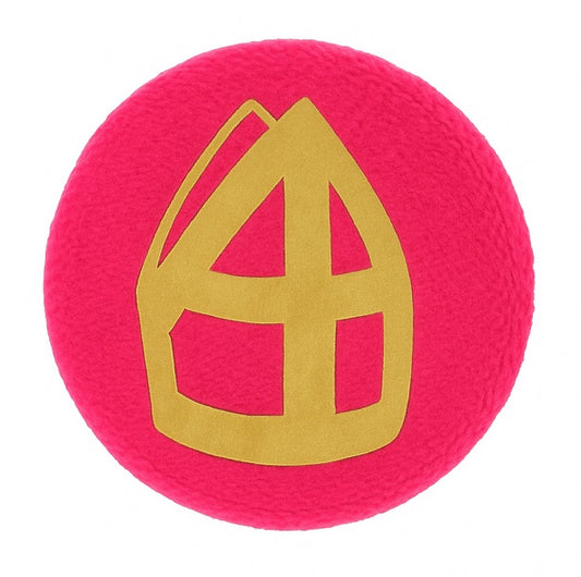 baretspeld met mijter roze pink
